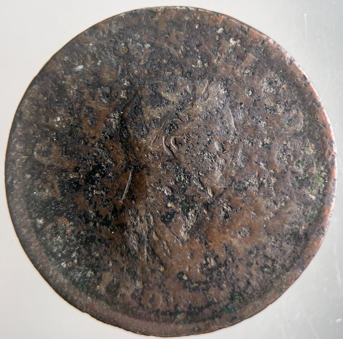 1807 George III 3rd Half - Penny Coin | Fair Grade | a4394