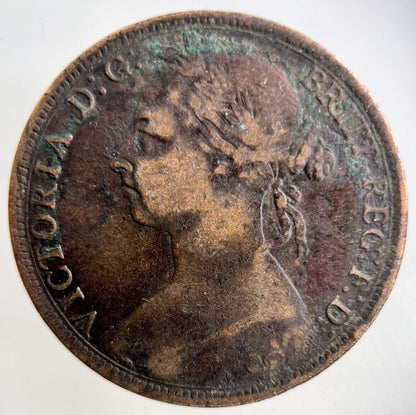 1889 Victoria One Penny Coin | Fine Collectable Grade