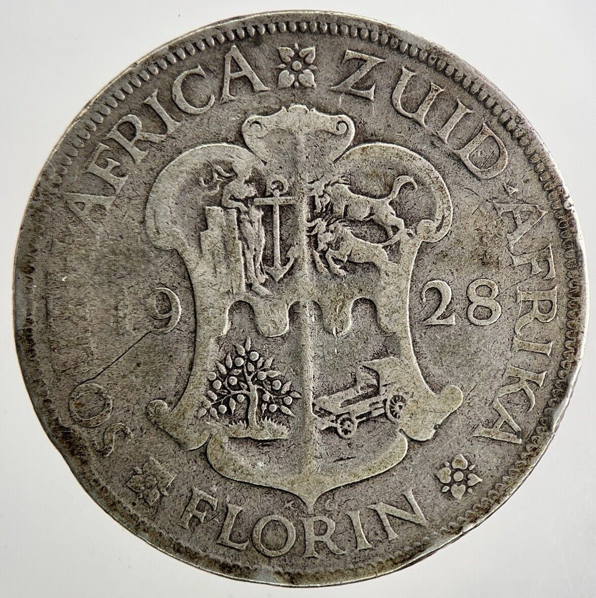 1928 South Africa Half - Crown Silver Coin | Collectable Grade | a9468