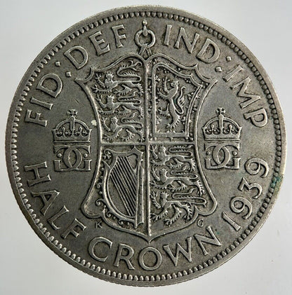 1939 George VI Half - Crown Silver Coin | Fine Collectable Grade