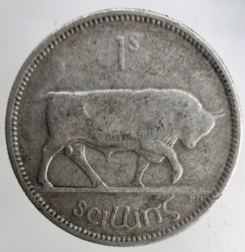 1940 Irish Bull Shilling Silver Coin | Fine Collectable Grade