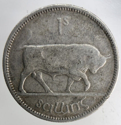 1940 Irish Bull Shilling Silver Coin | Fine Collectable Grade