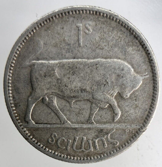 1940 Irish Bull Shilling Silver Coin | Fine Collectable Grade