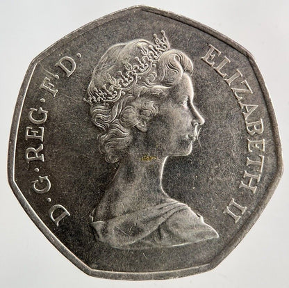 1973 Elizabeth II 2nd Hands 50p Fifty - Pence Coin | Very High Grade