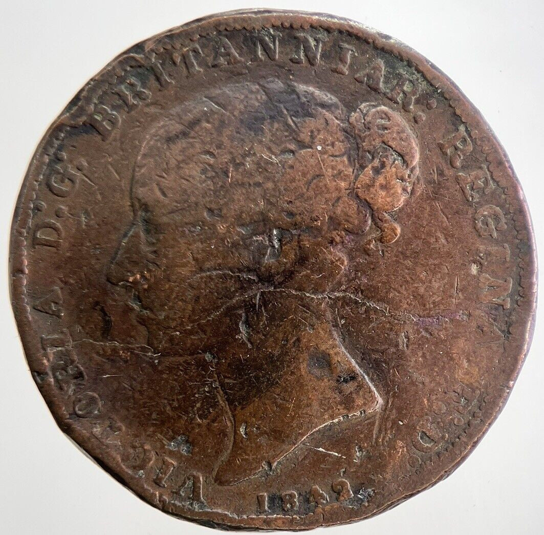 1842 Gibraltar Two Quarts Coin | Fine Collectable Grade | a6650