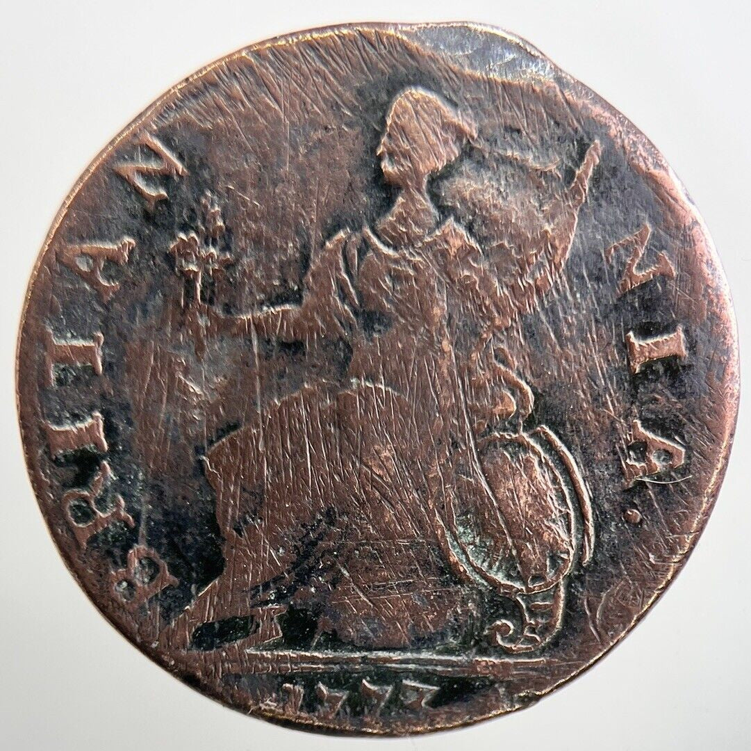 1773 George 3rd III Half - Penny British Coin | Collectable Grade | a3356