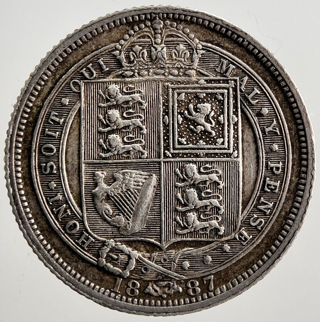 1887 Victoria Sixpence Silver Coin | Very High Grade | a3323