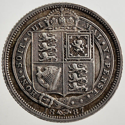 1887 Victoria Sixpence Silver Coin | Very High Grade | a3323