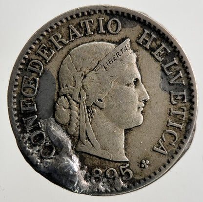 1895 Switzerland Swiss 5 Rappen Coin | Collectable Grade