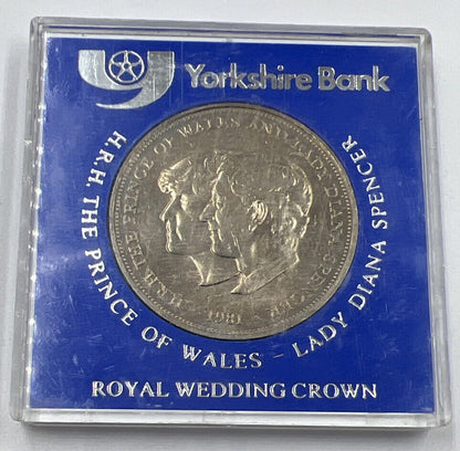 1981 Diana & Charles Crown Coin in Case | Collectable Grade | a90378
