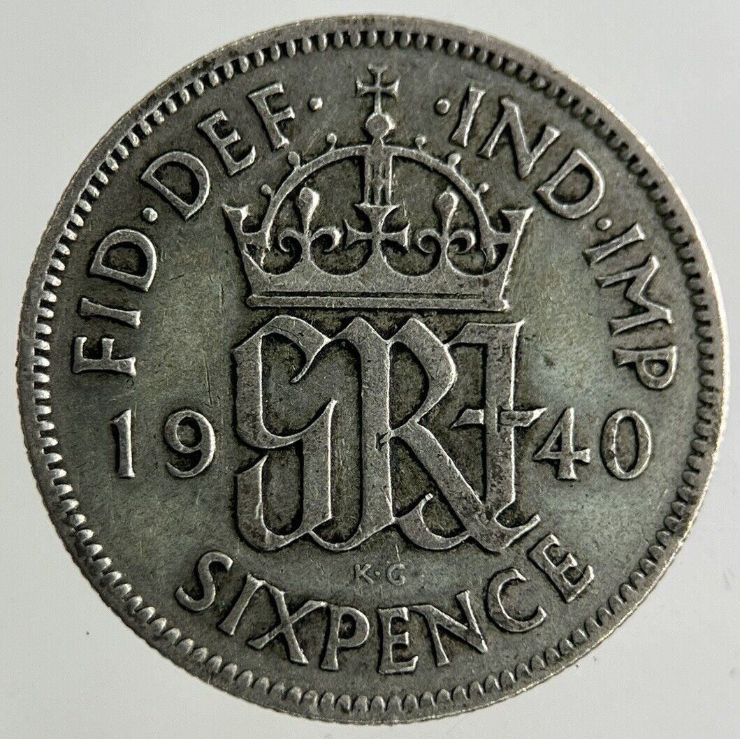 1940 George VI Sixpence Silver Coin | Fine Collectable Grade