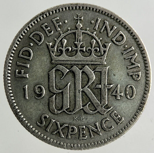 1940 George VI Sixpence Silver Coin | Fine Collectable Grade