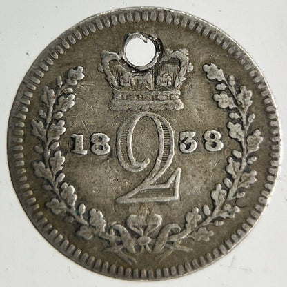 1838 Victoria Maundy Two - Pence Silver Coin | Collectable Grade