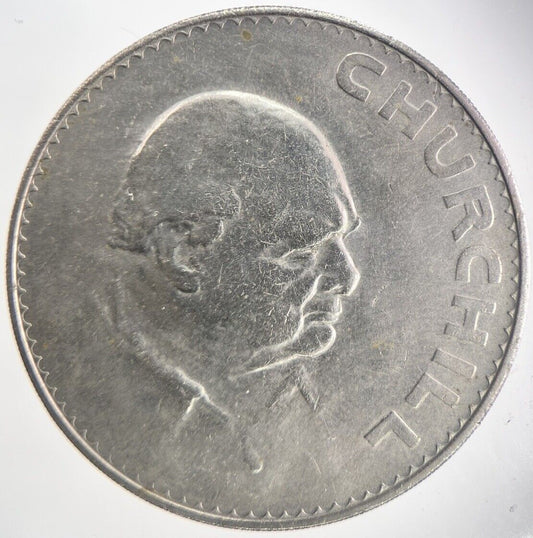 1965 Winston Churchill Crown Coin | Fine Collectable Grade | a1105