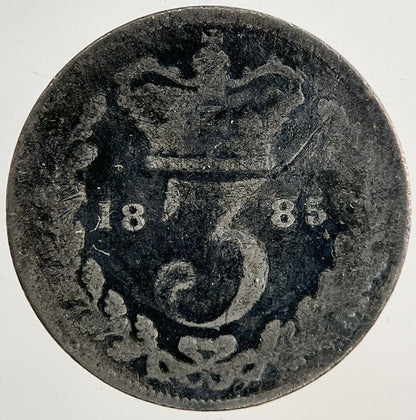 1885 Victoria Threepence Silver Coin | Collectable Grade