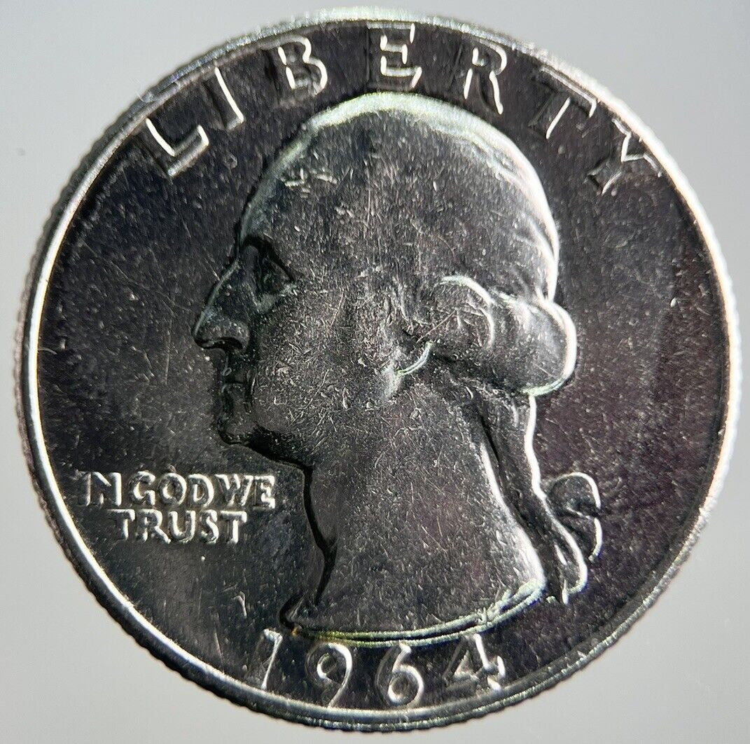 1964 US American Quarter Silver Coin | Fine Collectable Grade | a4091