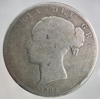 1884 Victoria Half-Crown Silver Coin | Collectable Grade