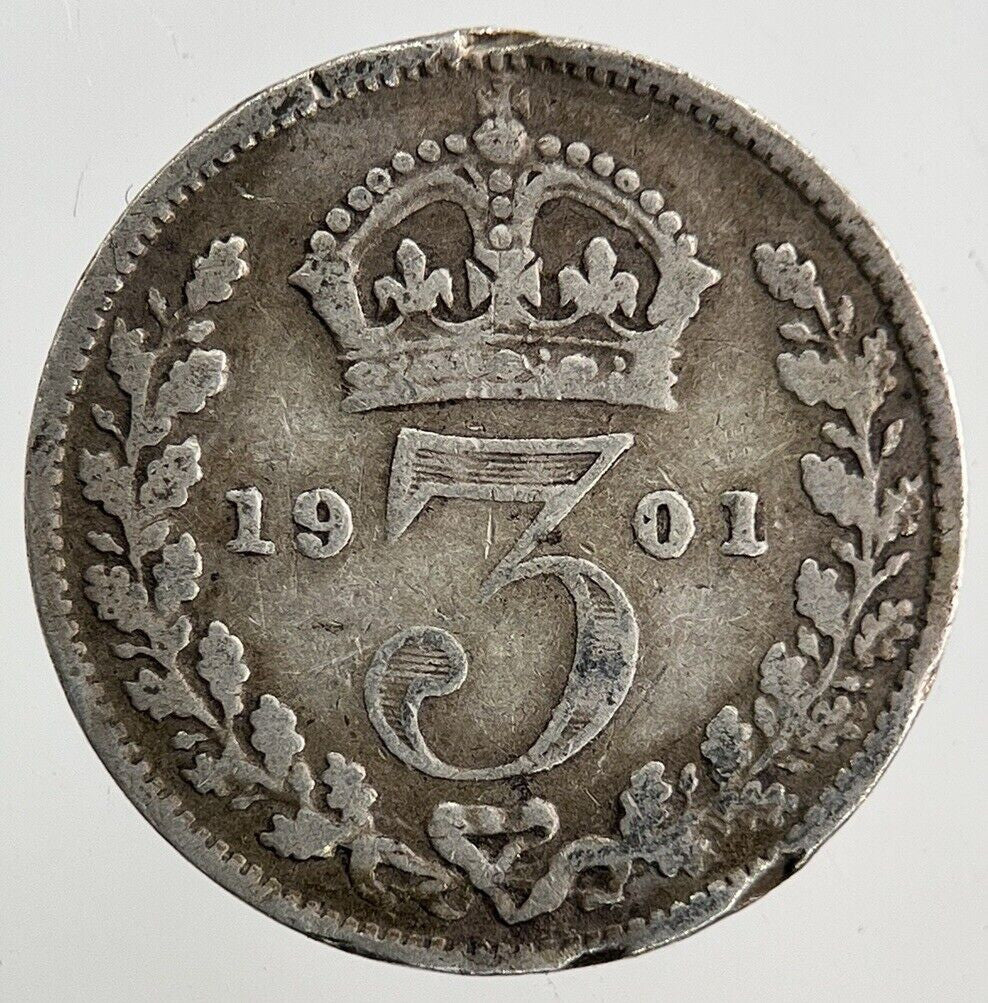 1901 Victoria Threepence Silver Coin | Collectable Grade