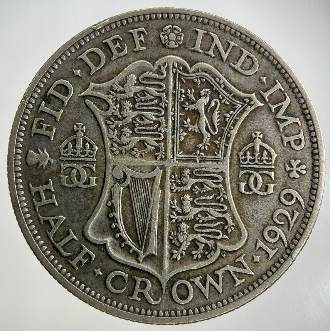 1929 George V Half - Crown Silver Coin | Fine Collectable Grade