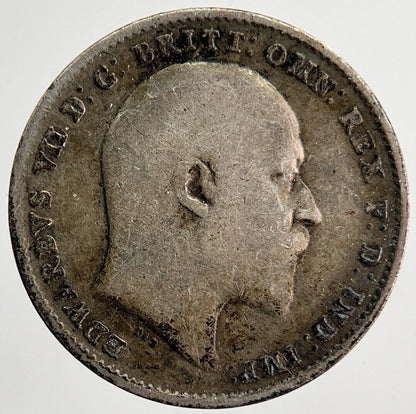 1908 Edward VII Threepence Silver Coin | Fine Collectable Grade | a6306