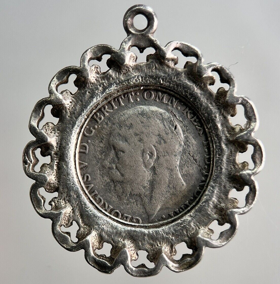 1931 George V Threepence Silver Coin Amulet Pendant | Collectable Grade | a3218