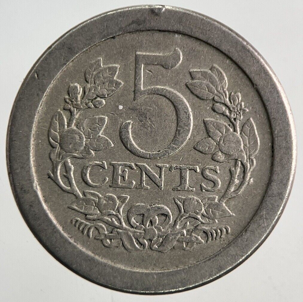 1907 Netherlands 5 Cent Coin | Fine Collectable Grade
