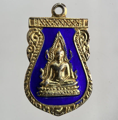 Thailand Old Vintage Thai Buddha Buddhist Necklace Charm Token | Height 2.8cm