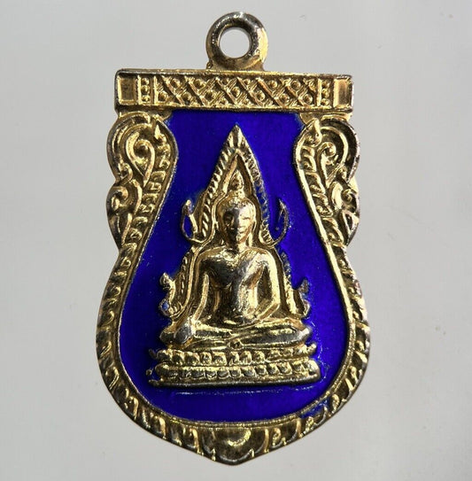 Thailand Old Vintage Thai Buddha Buddhist Necklace Charm Token | Height 2.8cm