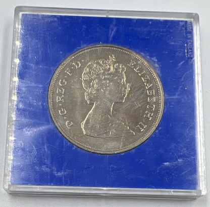 1981 Diana & Charles Crown Coin in Case | Collectable Grade | a90378