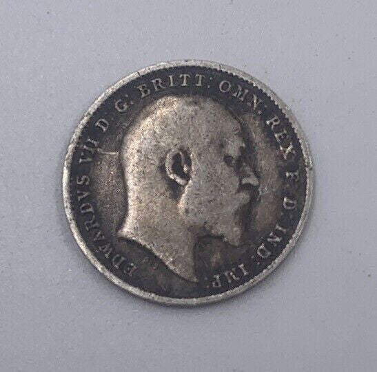 1908 Edward VII Threepence | British Silver Coin | Collectable Grade | a079