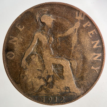1912 - H George V One Penny Coin | Collectable Grade