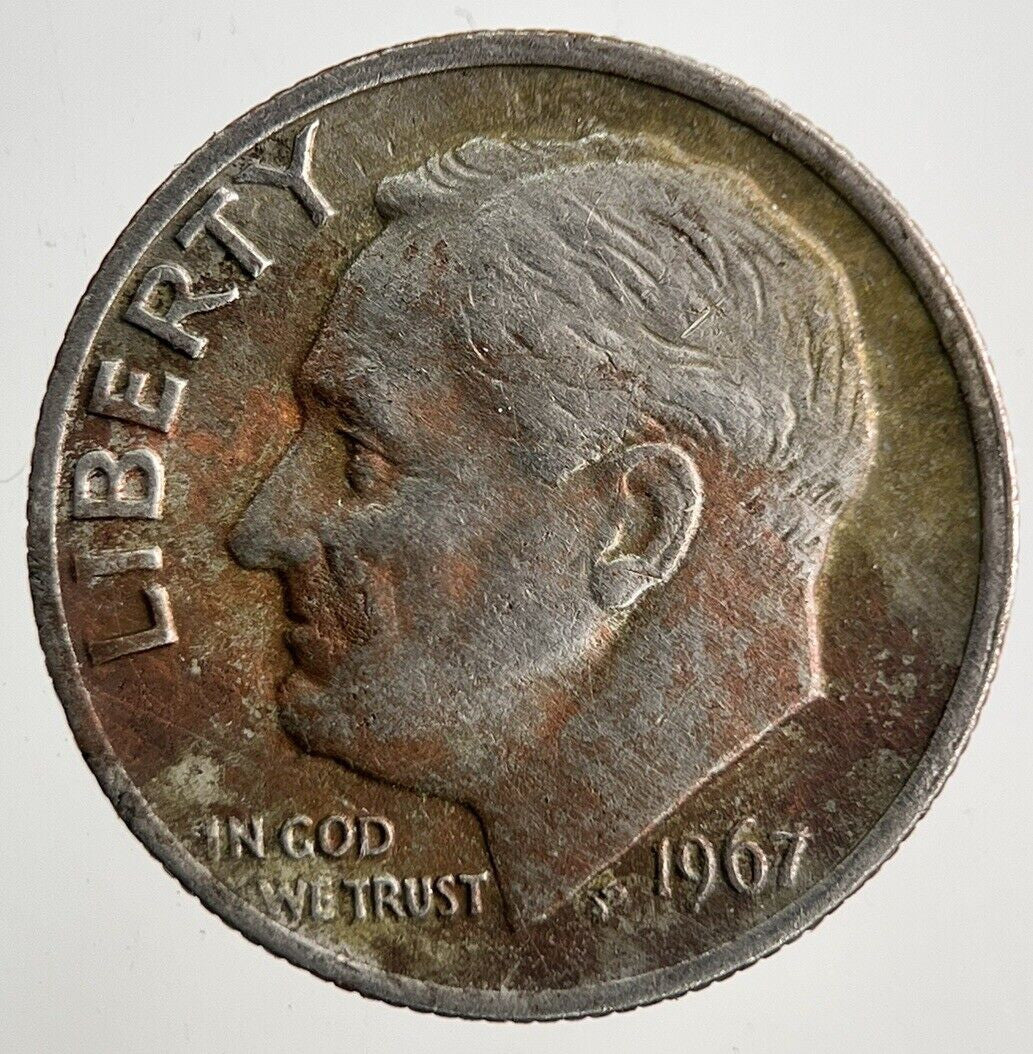 1967 US USA Roosevelt One Dime Coin | Fine Collectable Grade