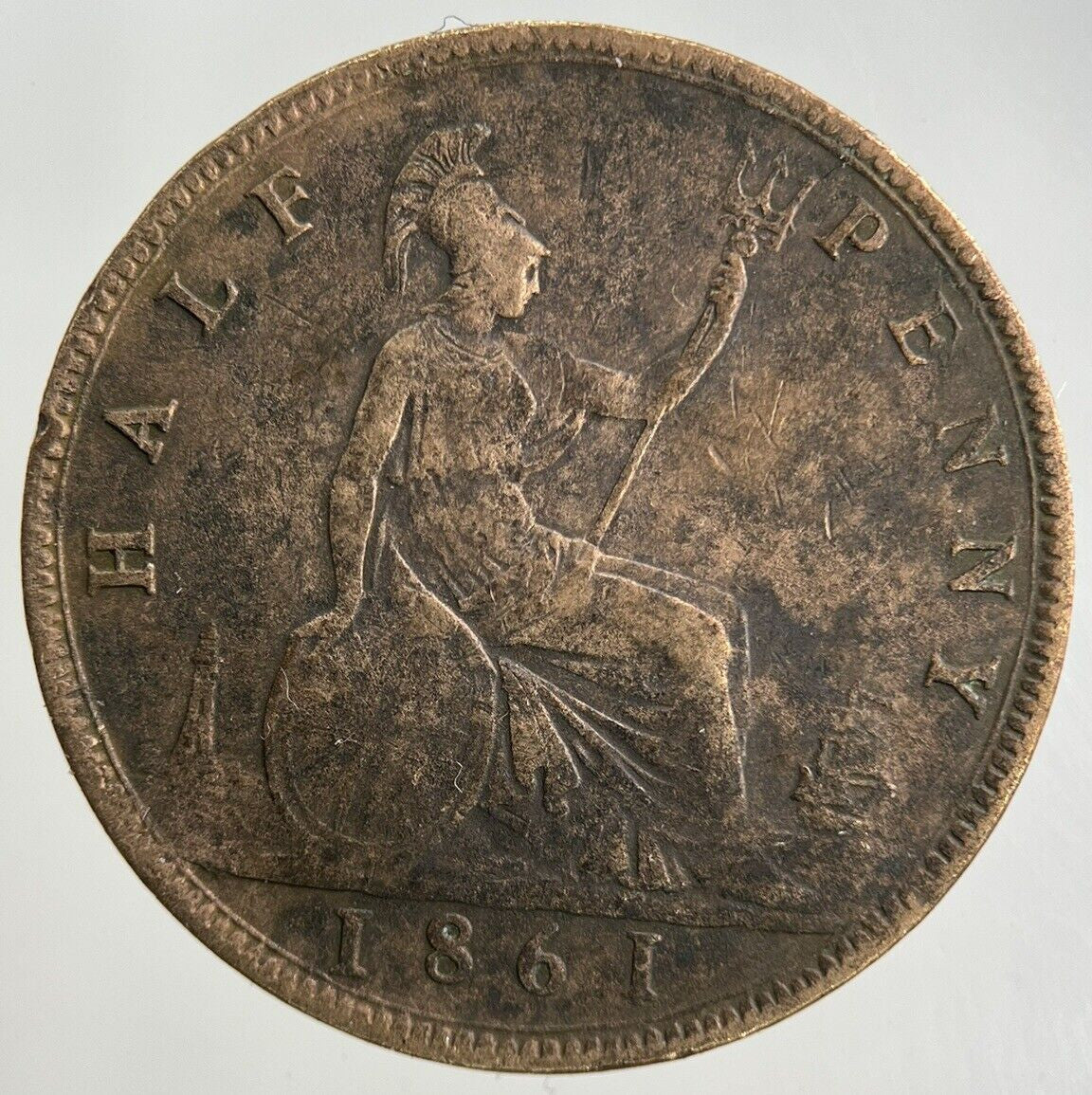 1861 Victoria Half - Penny Coin | Collectable Grade