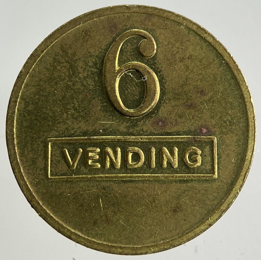 Old Vintage 6 Vending Machine Token Coin | Fine Collectable Grade