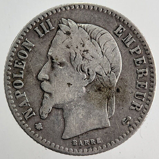 1866 France 50 Cents Centimes Silver Coin | Fine Collectable Grade