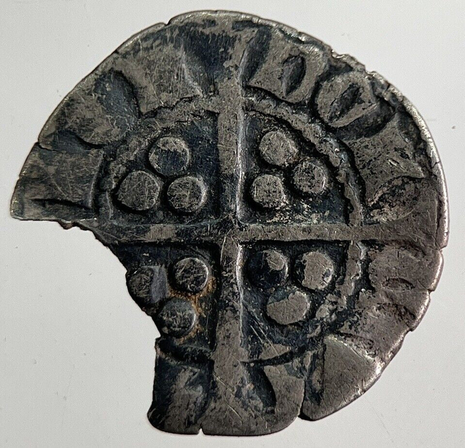 1279-1307 Edward I 1st Medieval Hammered Silver Half-Penny Coin | a8905