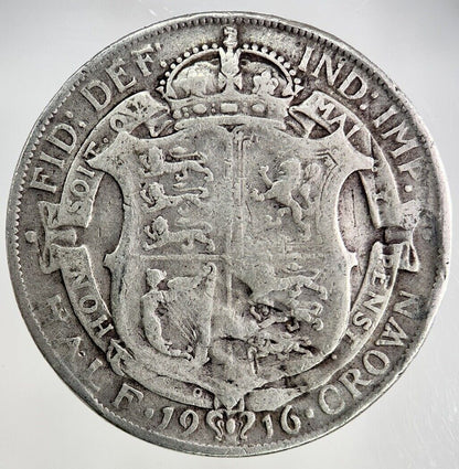 1916 George V Half - Crown Silver Coin | Collectable Grade