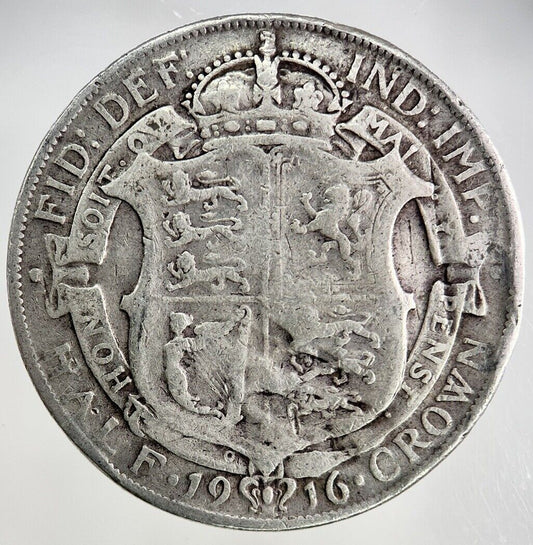 1916 George V Half - Crown Silver Coin | Collectable Grade