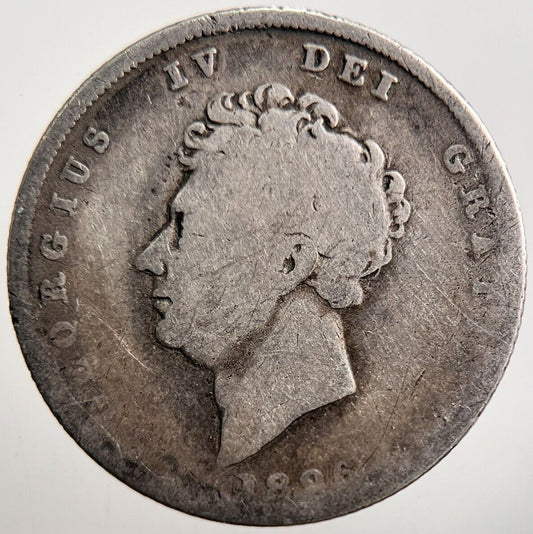 1826 George IV One Shilling Silver Coin | Fair Grade | a3535