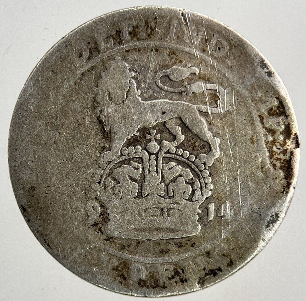 1914 George V Sixpence Silver Coin | Fair Grade