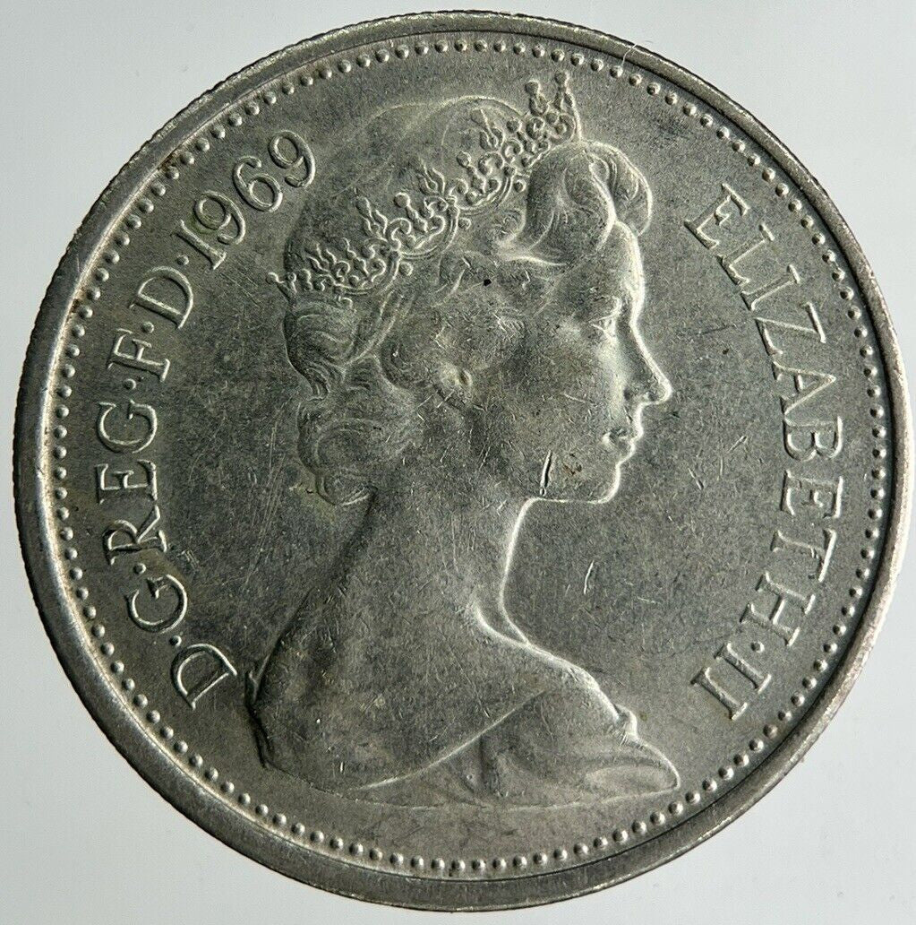 1969 Elizabeth II 5p Five - Pence Coin | Fine Collectable Grade
