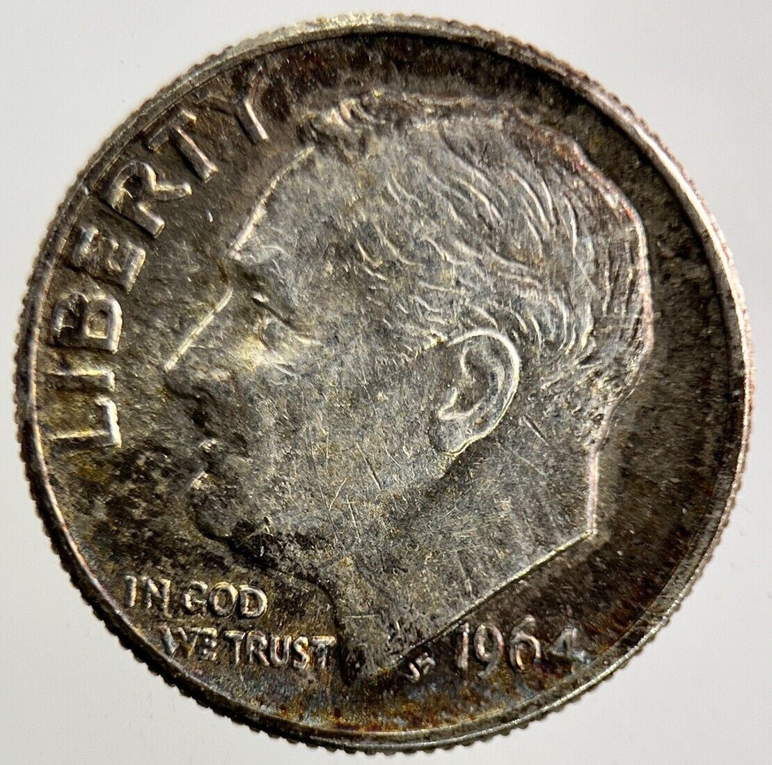 1964 - D US USA Roosevelt One Dime Silver Coin | Very High Grade