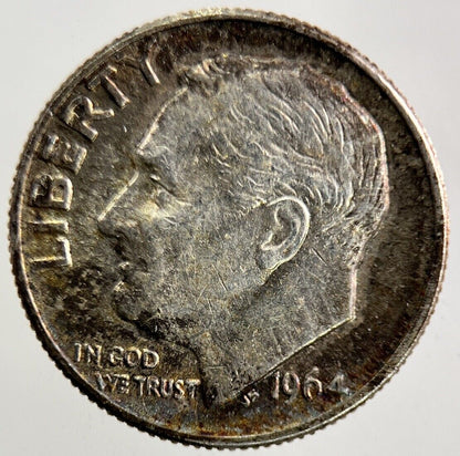 1964 - D US USA Roosevelt One Dime Silver Coin | Very High Grade