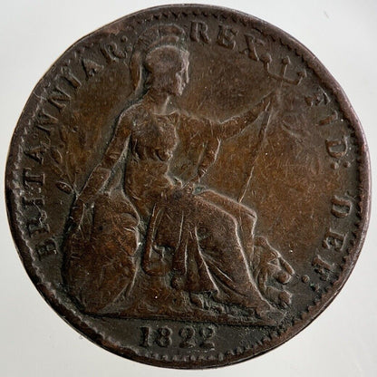 1822 George IV Farthing Coin | Fine Collectable Grade