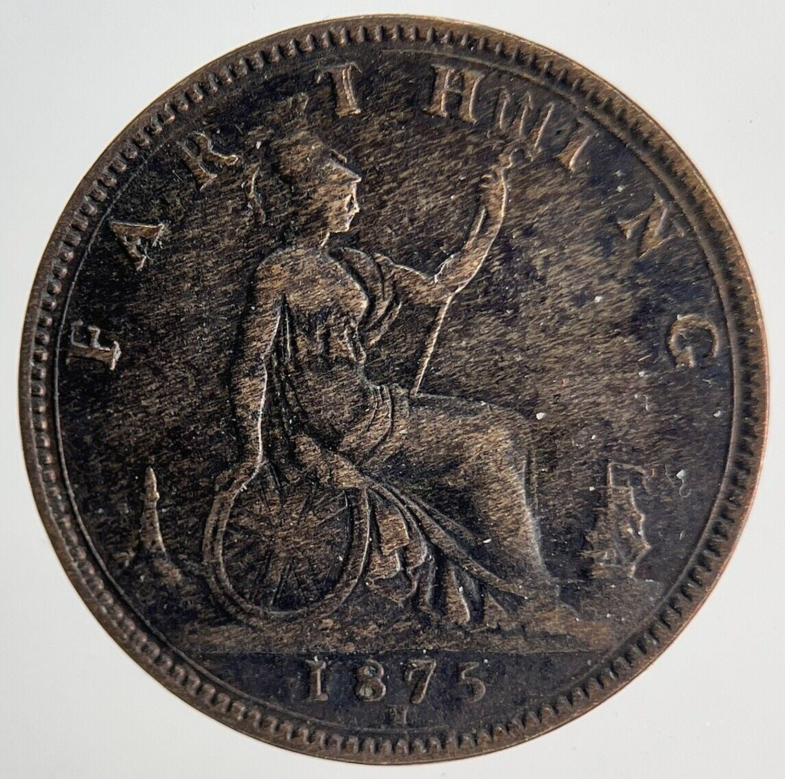 1875-H Victoria Farthing Coin | Fine Collectable Grade | a1939