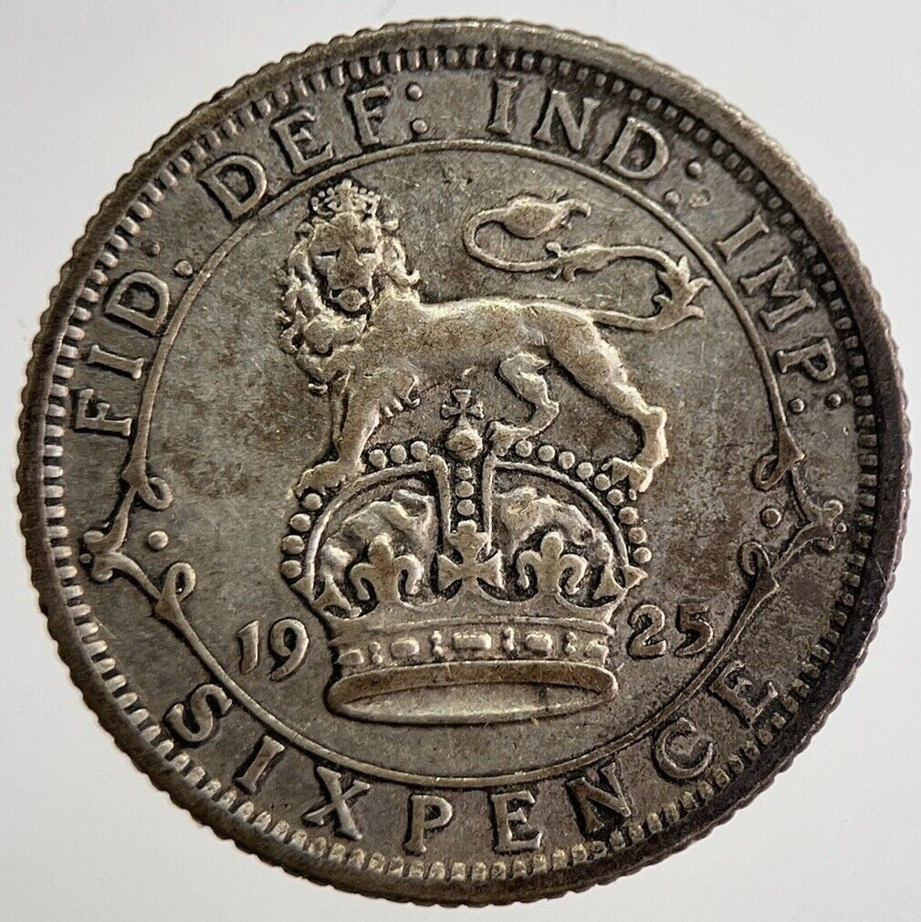 1925 George V Sixpence Silver Coin | Fine Collectable Grade | a8554