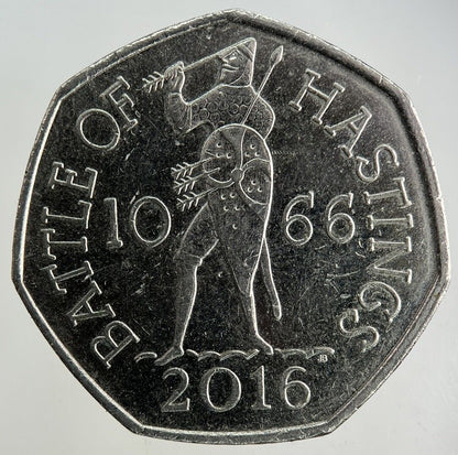 2016 Elizabeth II 2nd Hastings 50p Fifty - Pence Coin | Collectable Grade