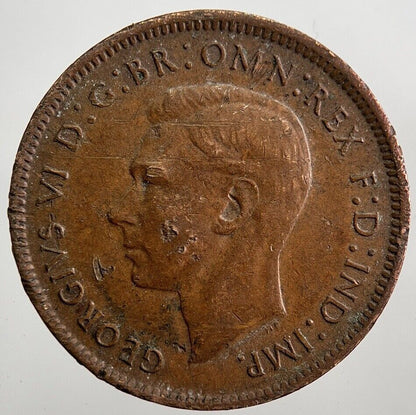 1943 George VI Wren Farthing Coin | Very High Grade | a7977