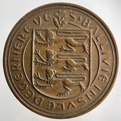 1956 Guernsey 8 Doubles Coin | Fine Collectable Grade
