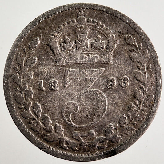1896 Victoria Threepence Silver Coin | Collectable Grade